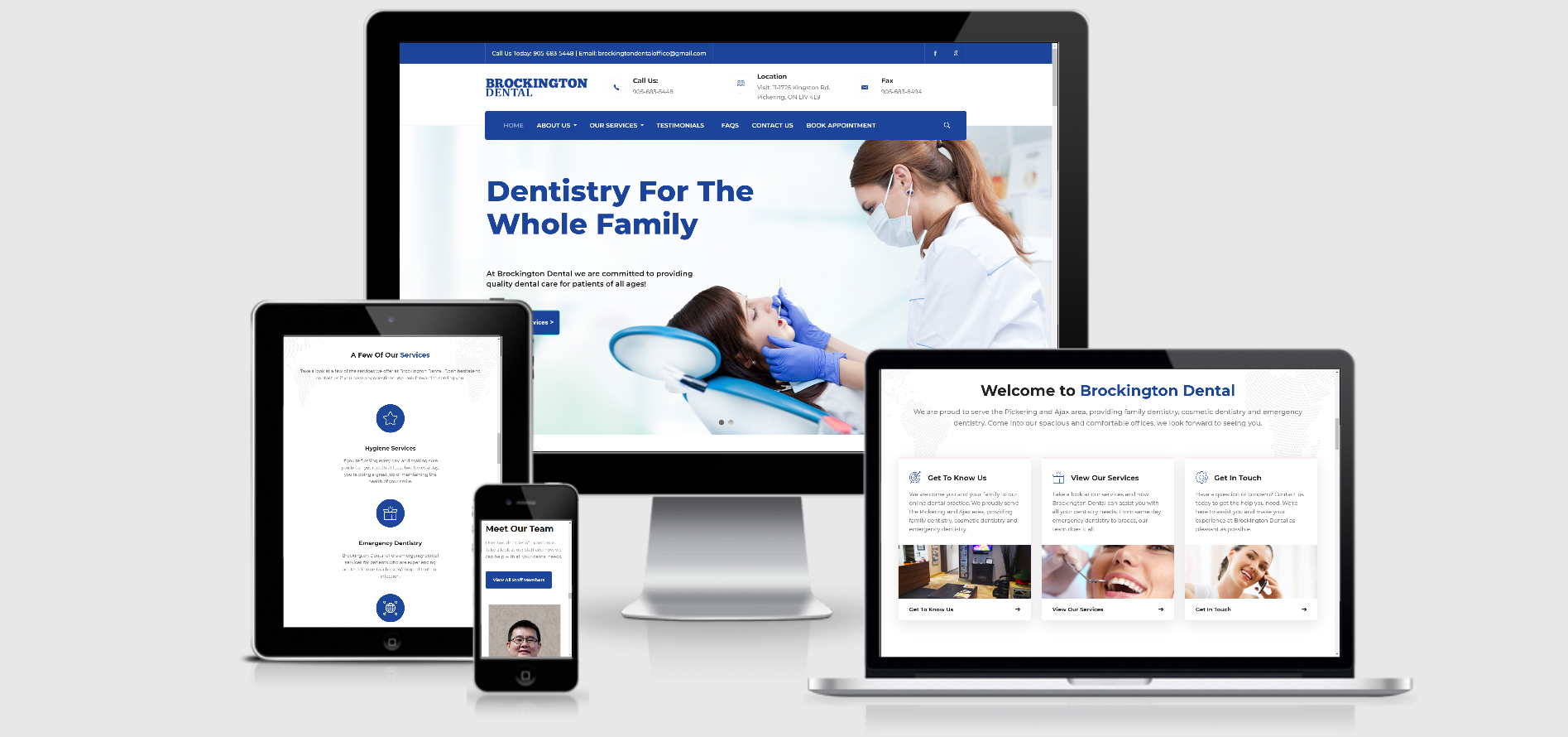 Modern dental and healthcare clinic portal responsive design