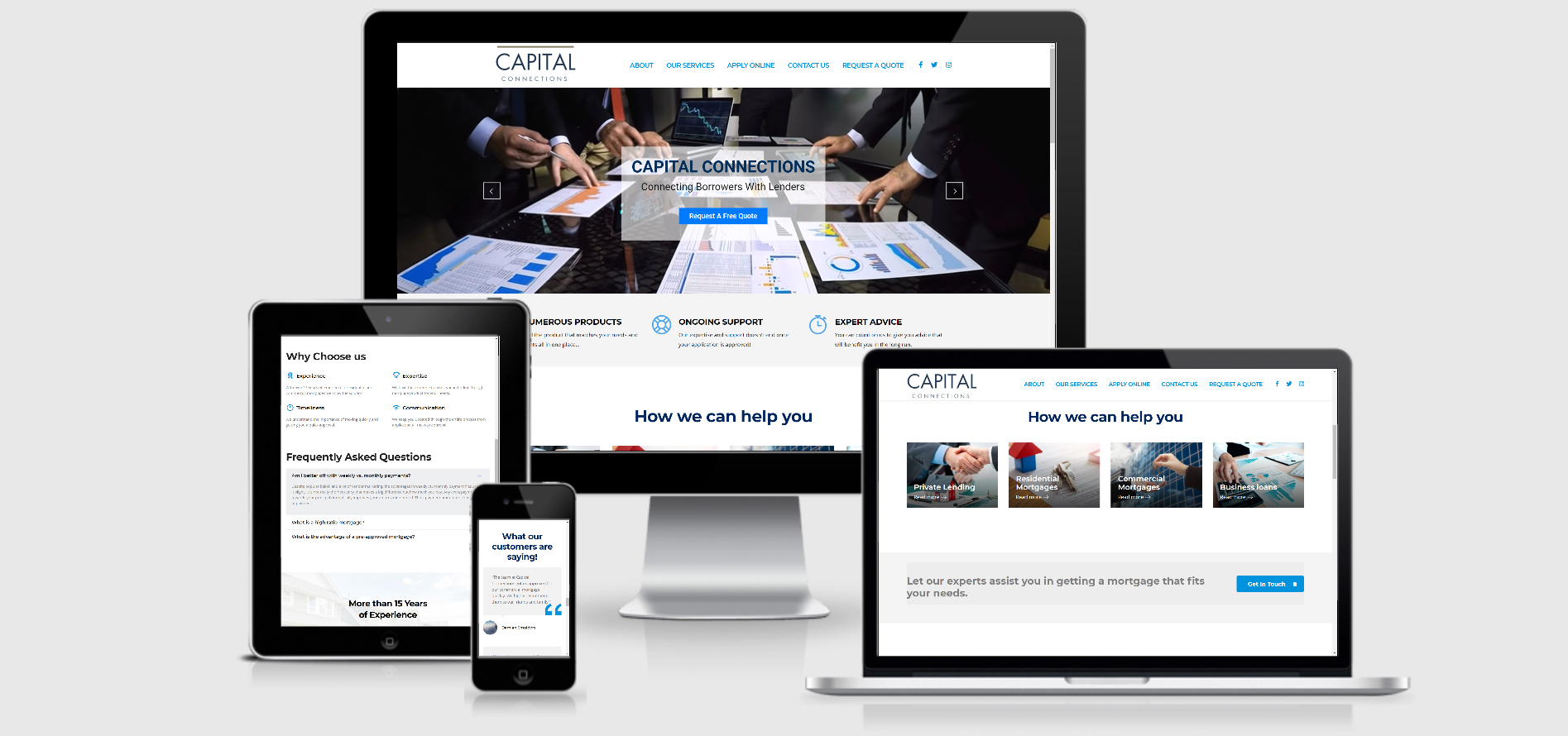 Elite legal and financial advisory firm web presence